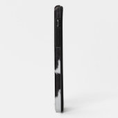 Cowhid Schwarz-weiß Monogramm Case-Mate iPhone Hülle (Hinten/Links)
