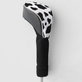 Cowhid-Treiber für Schwarzweiß-Imitat Golf Headcover (angewinkelt)