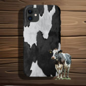 Cowhide Black in White Case-Mate iPhone Case