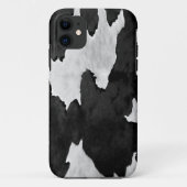 Cowhide Black in White Case-Mate iPhone Case (Rückseite)