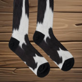 Cowhide Black White  Socks Socken