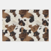 Cowhide Brown Schwarz-weiße Imitate Kuh Fell Geschenkpapier Set (Vorderseite 3)