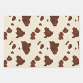 Cowhide Brown und Tan Geschenkpapier Set (Vorderseite 3)