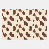 Cowhide Brown und Tan Geschenkpapier Set (Vorderseite 2)