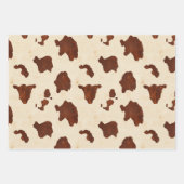 Cowhide Brown und Tan Geschenkpapier Set (Vorderseite)