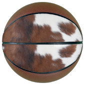 Cowhide Brown White Basketball (Vorderseite)