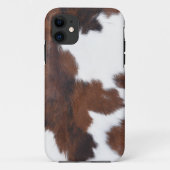Cowhide Brown White Case-Mate iPhone Case (Rückseite)
