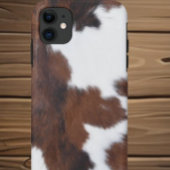 Cowhide Brown White Case-Mate iPhone Case