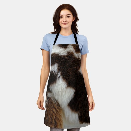 Cowhide-Fur-Schürze Schürze (Getragen)