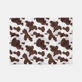 Cowhide Imitate Haare Western Leder Gepunktetes Mu Fleecedecke (Vorderseite (Horizontal))