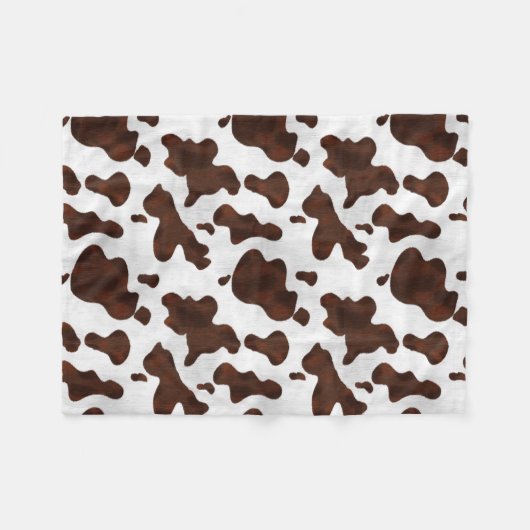 Cowhide Imitate Haare Western Leder Gepunktetes Mu Fleecedecke (Vorderseite (Horizontal))