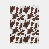 Cowhide Imitate Haare Western Leder Gepunktetes Mu Fleecedecke (Vorderseite)
