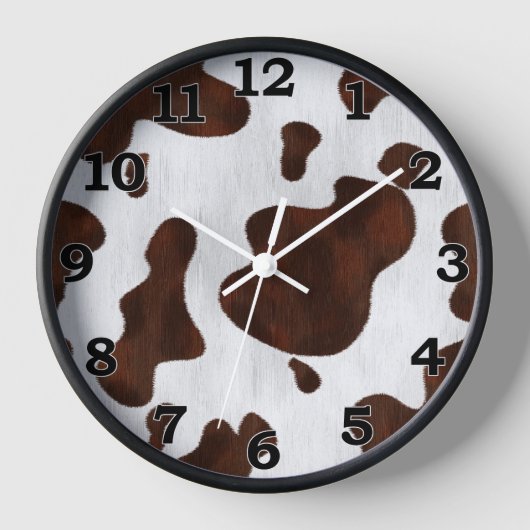 Cowhide Imitate Haare Western Leder Gepunktetes Mu Uhr (Vorderseite)