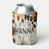 Cowhide Leopard Print Animal Skin Abstrakt Art Dosenkühler (Kanne Vorderseite)