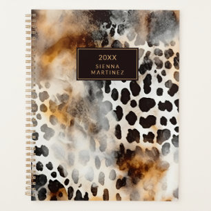 Cowhide Leopard Print Animal Skin Abstrakt Art Planer