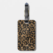 Cowhide Luggage Tag Gepäckanhänger (Rückseite vertikal)