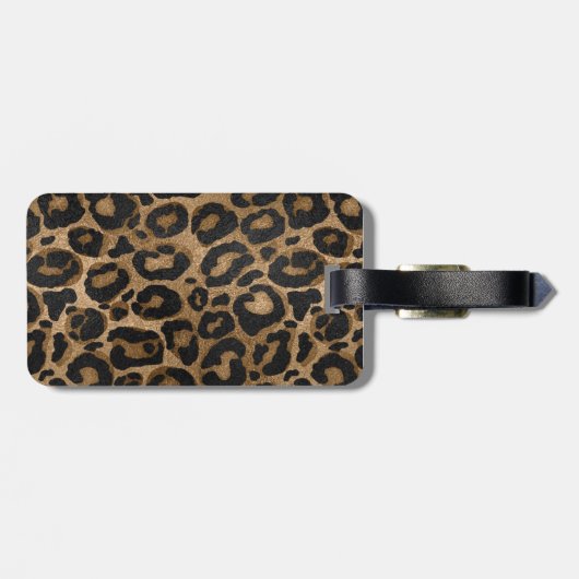 Cowhide Luggage Tag Gepäckanhänger (Rückseite horizontal)