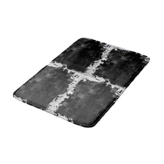 Cowhide Patchwork Print Badematte (Schrägansicht)