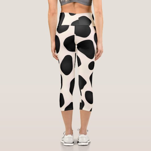 Cowhide-Pattern-Leggings Capri Leggings (Rückseite)
