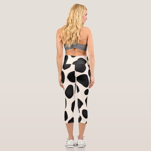 Cowhide-Pattern-Leggings Capri Leggings (Rückseite)