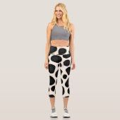 Cowhide-Pattern-Leggings Capri Leggings (Vorderseite)
