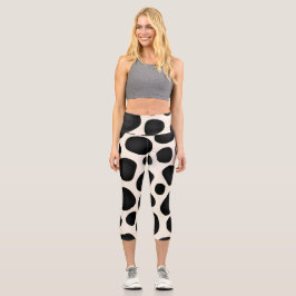 Cowhide-Pattern-Leggings Capri Leggings