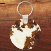 Cowhide Print Cowboy Up! Schlüsselanhänger (Vorderseite)