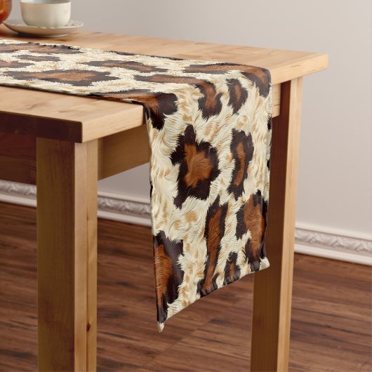 Cowhide Print Table Runner Kurzer Tischläufer (Beispiel)