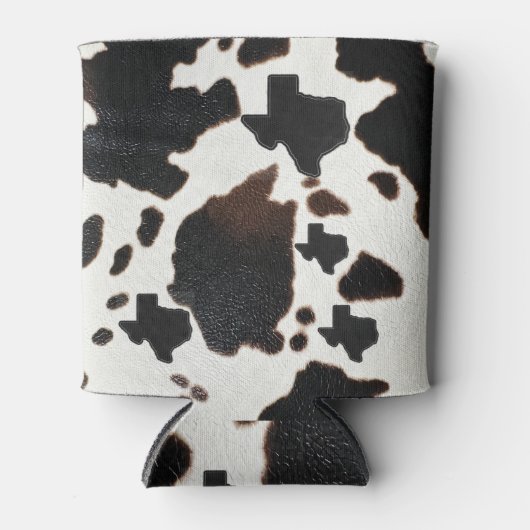 Cowhide Print Texas Dosenkühler (Vorderseite)
