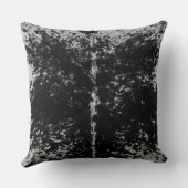Cowhide Schwarz-Weiß-Muster Druckkissen Kissen (Rückseite)