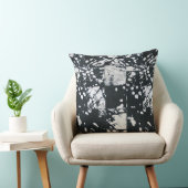 Cowhide Schwarz-Weiß-Patchwork-Muster Print Kissen (Stuhl )