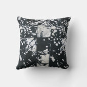 Cowhide Schwarz-Weiß-Patchwork-Muster Print Kissen (Rückseite)