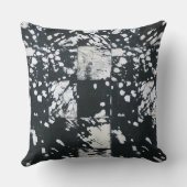 Cowhide Schwarz-Weiß-Patchwork-Muster Print Kissen (Rückseite)