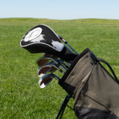 Cowhide Schwarz-weiße Monogram Golf Head Cover Golf Headcover (In SItu)