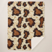 Cowhide Sherpa Fleece Blanket Sherpadecke (Vorderseite)