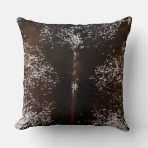 Cowhide Tan und weißes Muster Druckkissen Kissen