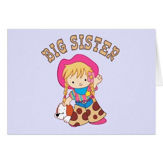 Cowkids Big Sister Blank Card (Vorderseite (Horizontal))