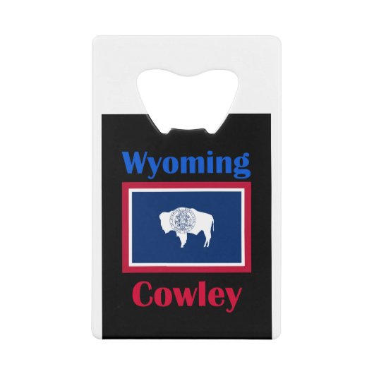 Cowley Wyoming Geldbeutel Flaschenöffner (Vorderseite)