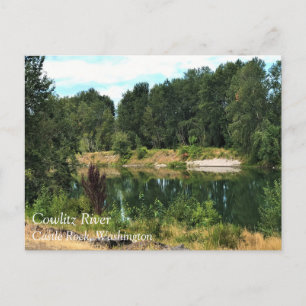 Cowlitz River, Castle Rock, Washington Postcard Postkarte