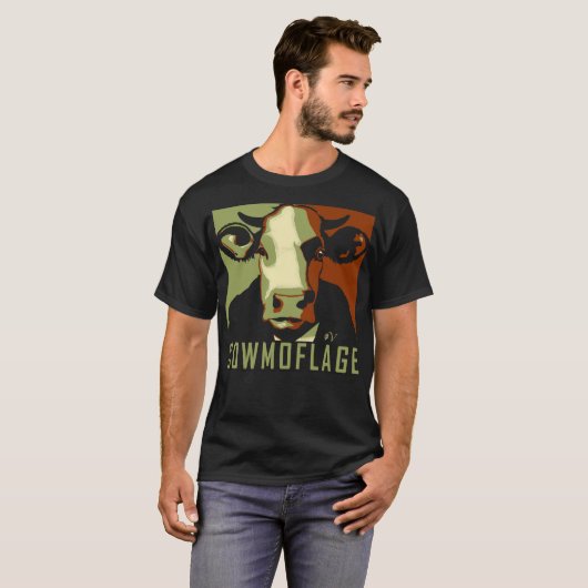Cowmoflage Fun Pop Art Inspiriert Kuhhemd T-Shirt (Vorne ganz)