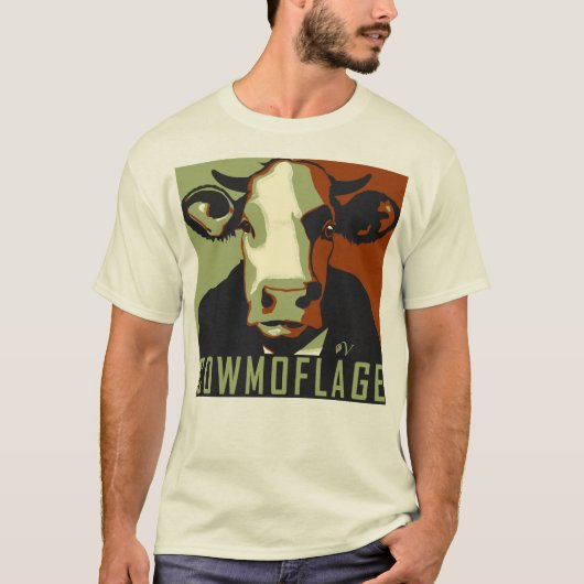 Cowmoflage Fun Pop Art Inspiriert Kuhhemd T-Shirt (Vorderseite)