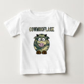 cowmooflage Cartoonkuhwortspiel-Tarnungs-Shirt Baby T-shirt (Vorderseite)