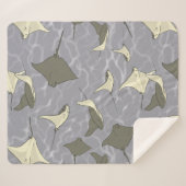 Cownose Stingray Ocean Pattern Sherpadecke (Vorderseite (Horizontal))