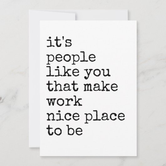 Coworker Appreciation Minimalist Thank You Einladung (Vorderseite)