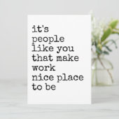 Coworker Appreciation Minimalist Thank You Einladung (Stehend Vorderseite)