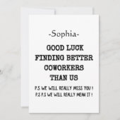 Coworker Boss Verlasse ADD-Funny-Zitat, kundenspez Ankündigung (Vorderseite)