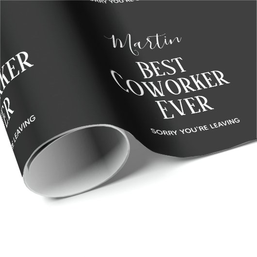 Coworker Boss Verlasse ADD-Funny-Zitat, kundenspez Geschenkpapier (Rolleneckpunkt)