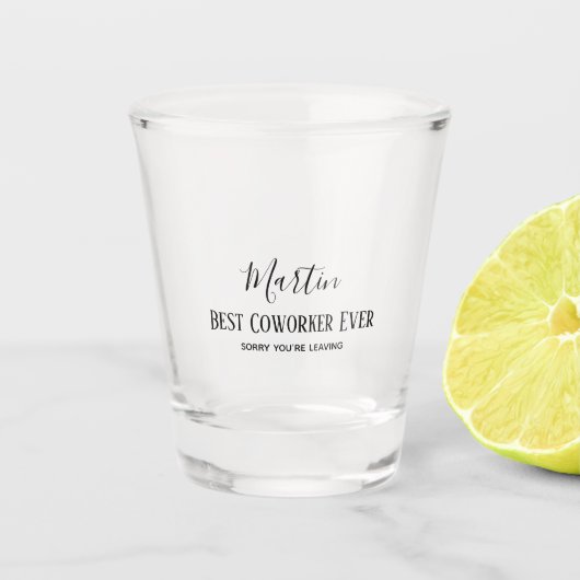 Coworker Boss Verlasse ADD-Funny-Zitat, kundenspez Schnapsglas (Vorderseite)