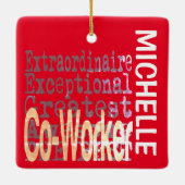 Coworker Extraordinaire CUSTOM Keramik Ornament (Rückseite)