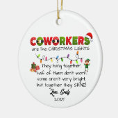 CoWorker Funny Christmas für Coworker Work-Freund Keramik Ornament (Links)